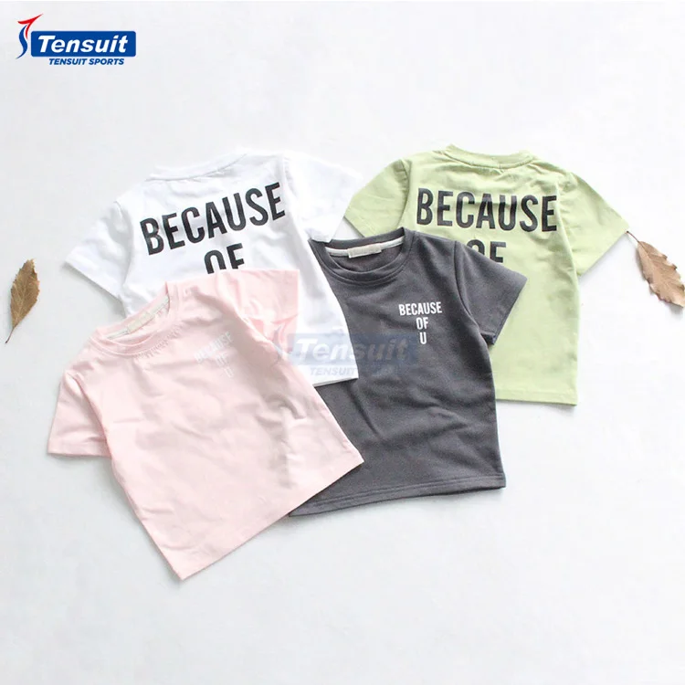 latest design cheap custom kids wear plain baby boy t shirt