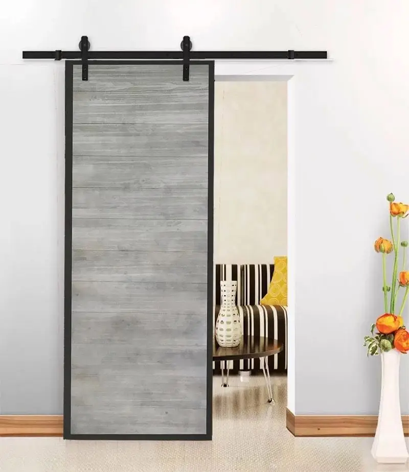 8 Ft Aluminum Interior Double Panel Sliding Barn Doors Double Panel Sliding Barn Doors
