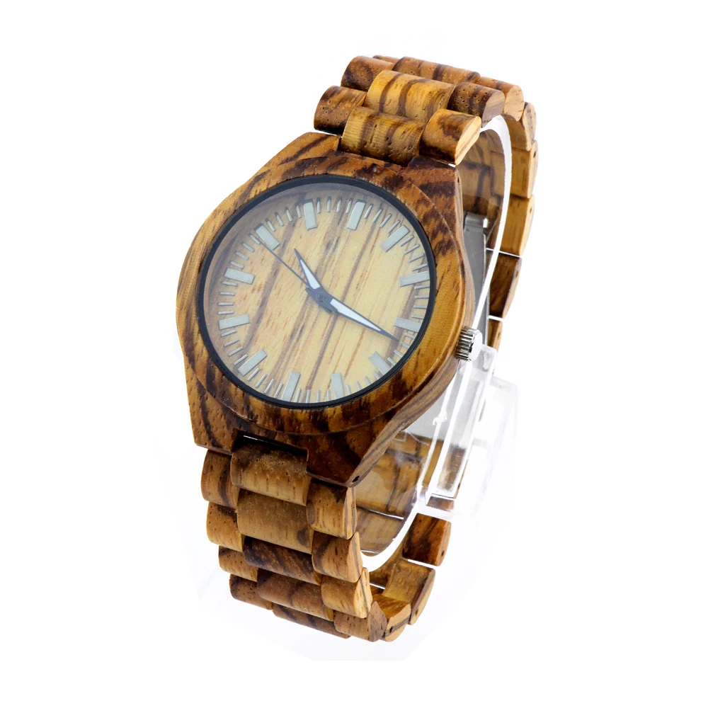 

2019 High Quality Wood Watch Zebra Wood Watch Full Wooden UK Watches For Men