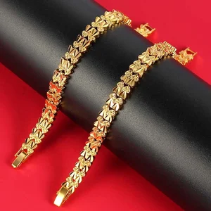 Fashion new Imitation jewelry women 24K gold plated copper alloy jewelry bracelet