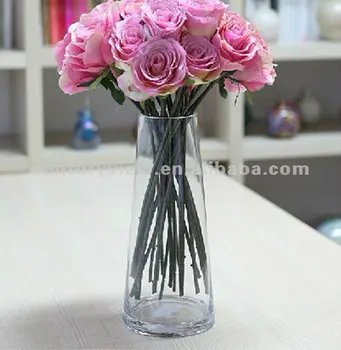 Wholesale Cone Shaped Round Clear Glass Vase For Flower Buy Cone