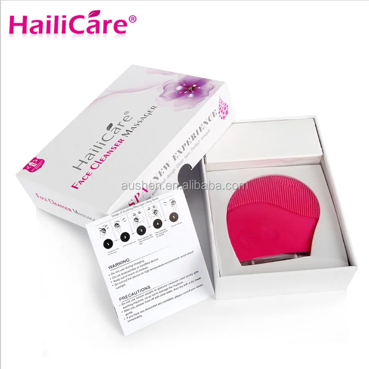 

Hailicare Silicone Pink Blue Facial Massage Suitable for All Skin Cleanser