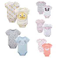 

Baby Girls' and Boys' Newborn and Infant Cotton Short Sleeve Bodysuits