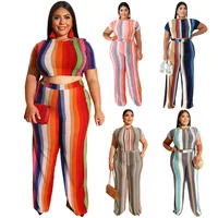 

MT525-19318 Long Pants Crop Top Two Piece Set Women Clothing plus size dress