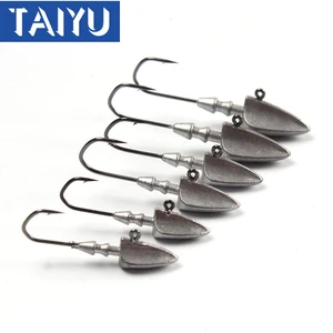 Wholesale Shad lead Head Saltwater Fishing 17g Barbed Single Hook arrow fishing hook