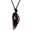 Austrian Crystal The teeth of the Wolf pendant chains long Leather men jewelry necklace 4 colours