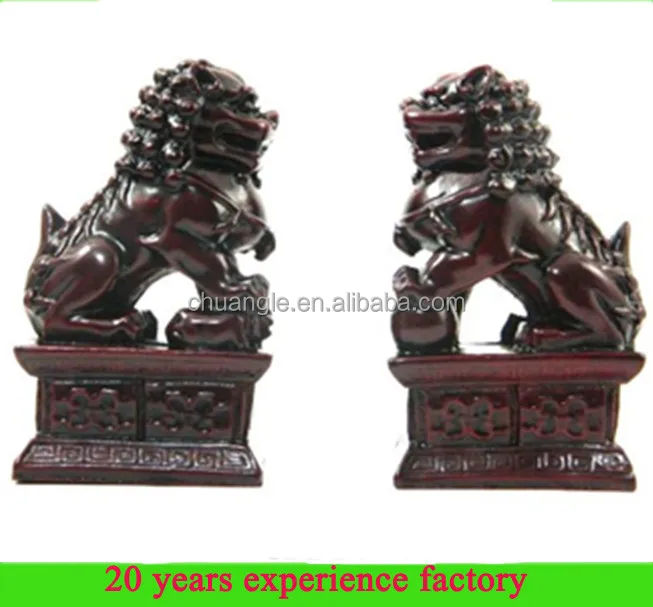 Rot harz Chinesischen wächter lions dekorative garten ornamente hunde foo hund statuen verkauf
