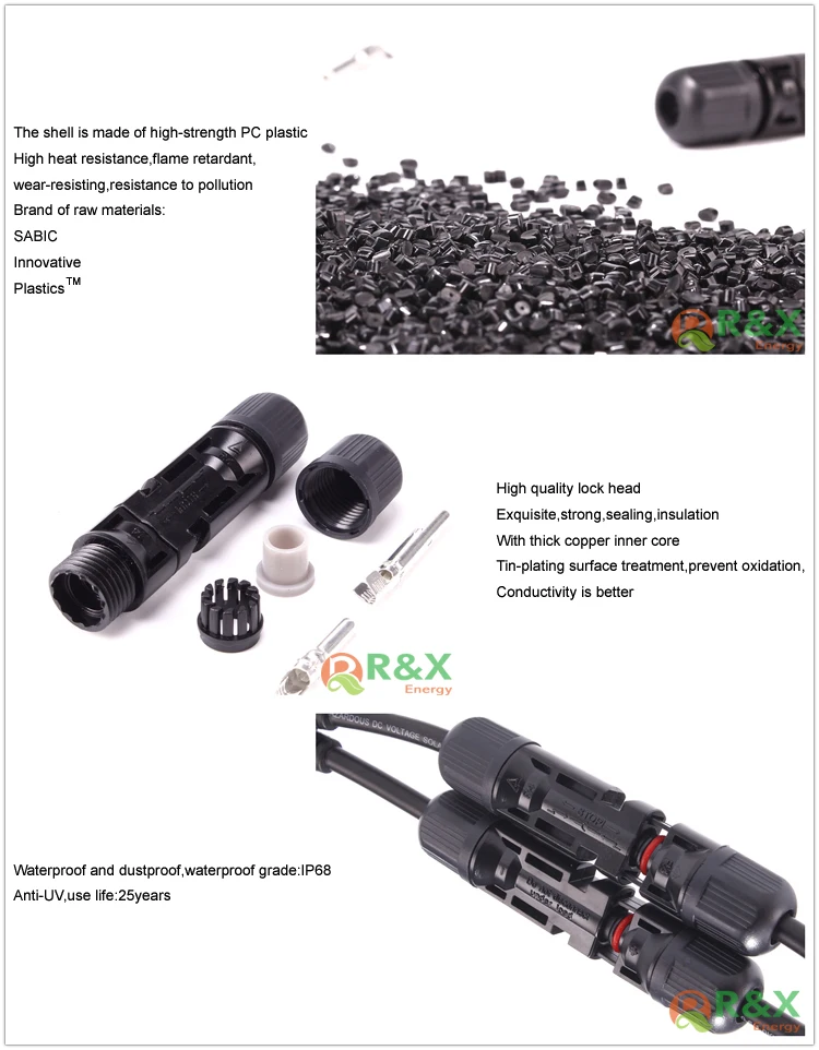 Factory Price 1500V DC Solar MC4 Connector by TUV Approval