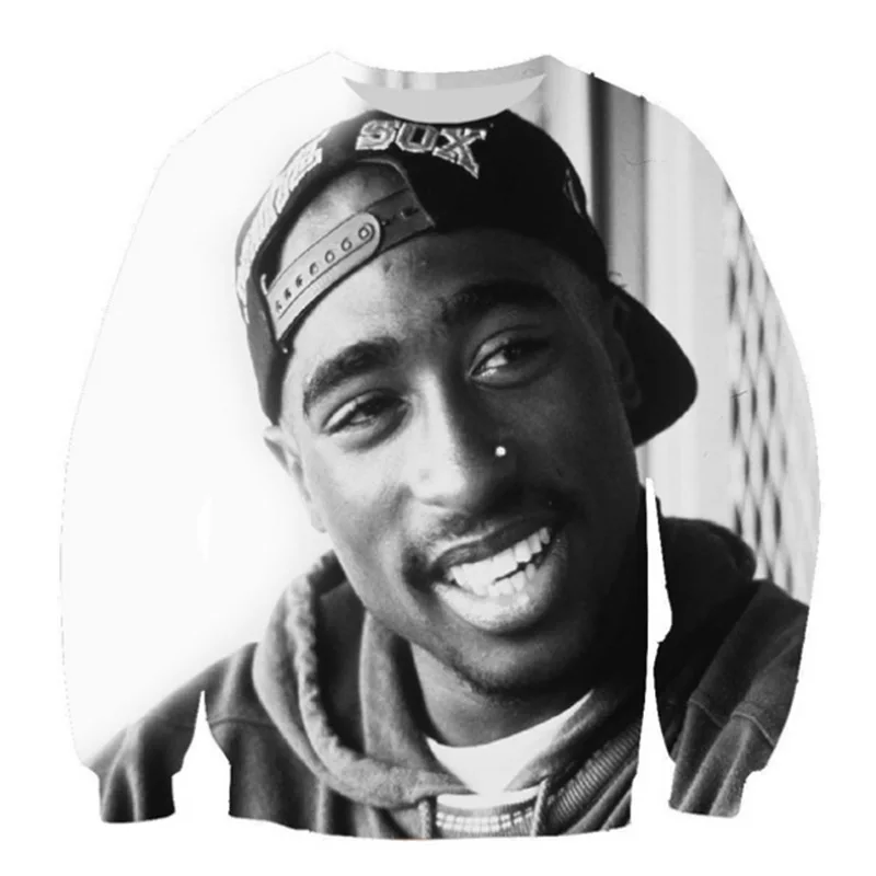 

Wholesale custom Hip hop 3d sweatshirt 3D Printed Tupac 2PAC print sweatshirt crewneck 3d top, N/a