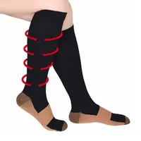 

Custom 15-20mmHg Nylon Antibacterial Knee High Copper Fiber Medical Compression Socks