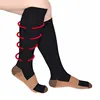 15-20mmHg Nylon Antibacterial Knee High Copper Fiber Medical Compression Socks