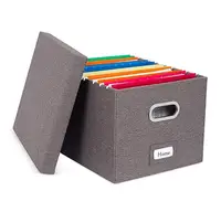 

Collapsible File Storage Organizer | Linen Filing & Storage Office Box | Letter/Legal size