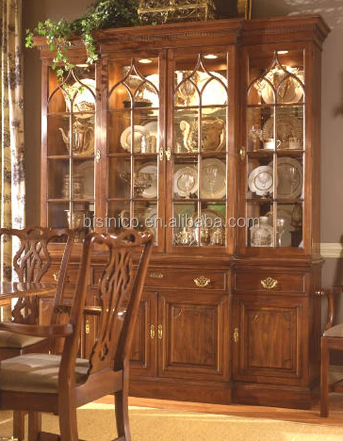 Classic Cherry Wood Hand Made Breakfast China Cabinet American