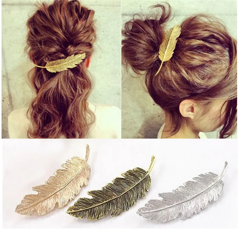 

Metal Leaf Hair Clip Girls Vintage Hairpin Princess Women Hair Accessories Barrettes accesorios para el pelo hairpins