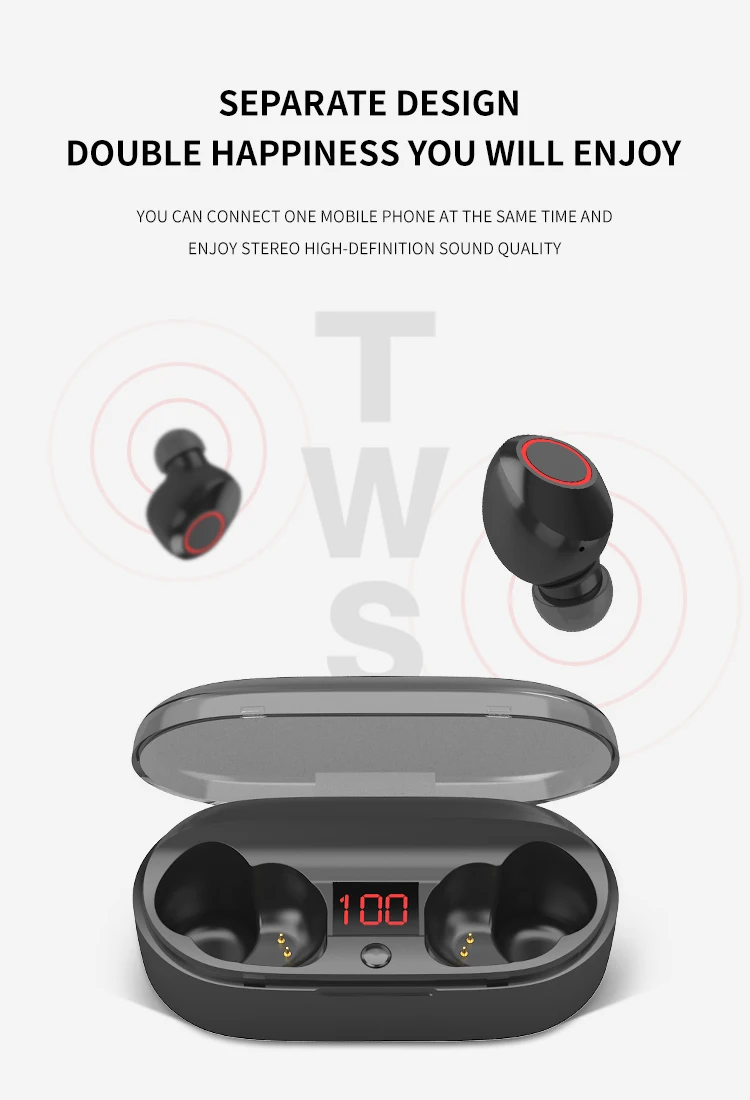 Jellico J29 Headphones BT5.0 TWS Wireless Earphones Headset Stereo Earbuds With Charging Case - ANKUX.COM