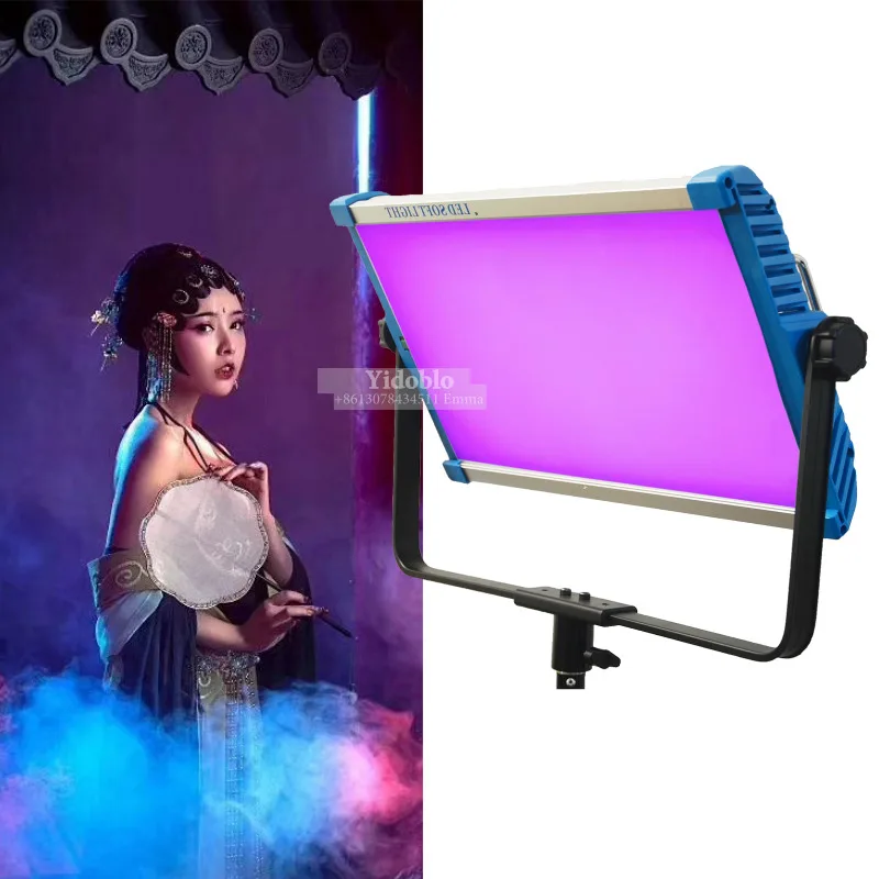 

Photographic light Yidoblo A-2200C as arri RGBW soft panel light 2800K-9990K film shooting professional equipment, Blue&black