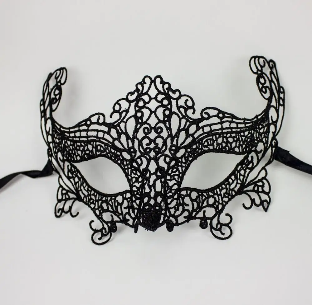 Black Sexy Lady Lace Mask Cutout Eye Mask For Masquerade Party Fancy Dress Costume Halloween 4298