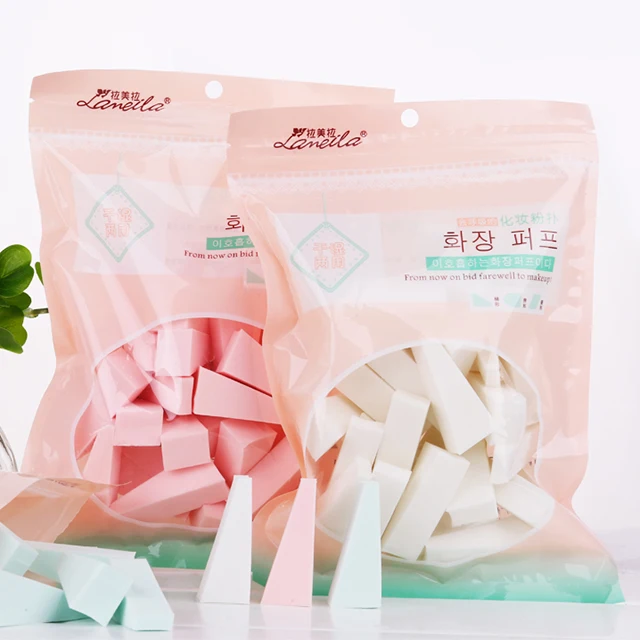 

New Design Face Foundation sponge blender Makeup Cosmetic Wet And Dry Powder Puff B0941, Orange/white