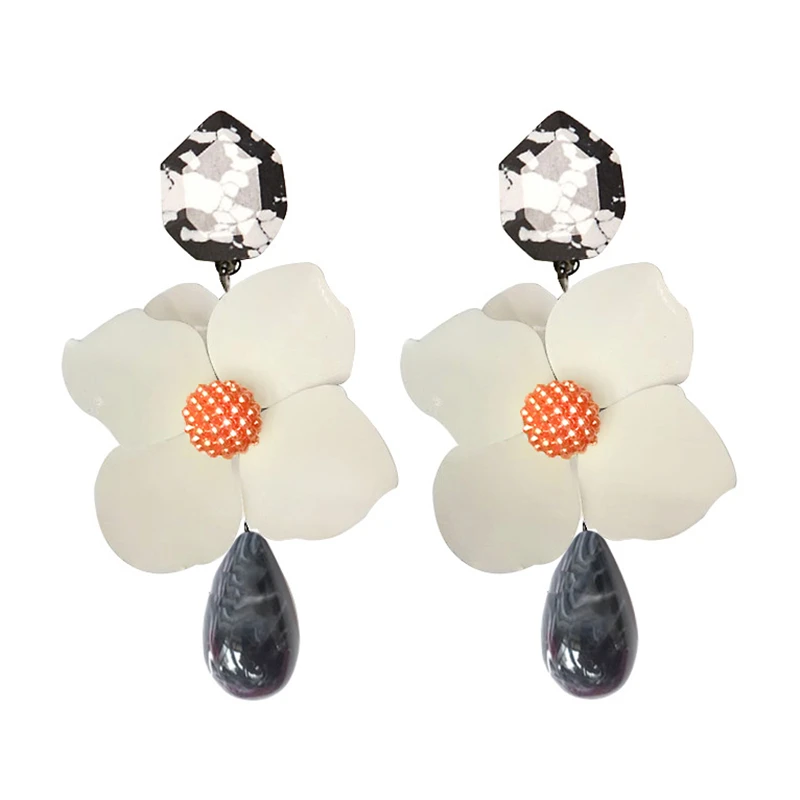 

Hot Product Bohemian Jewelry Colored Flower Stud Earrings Women