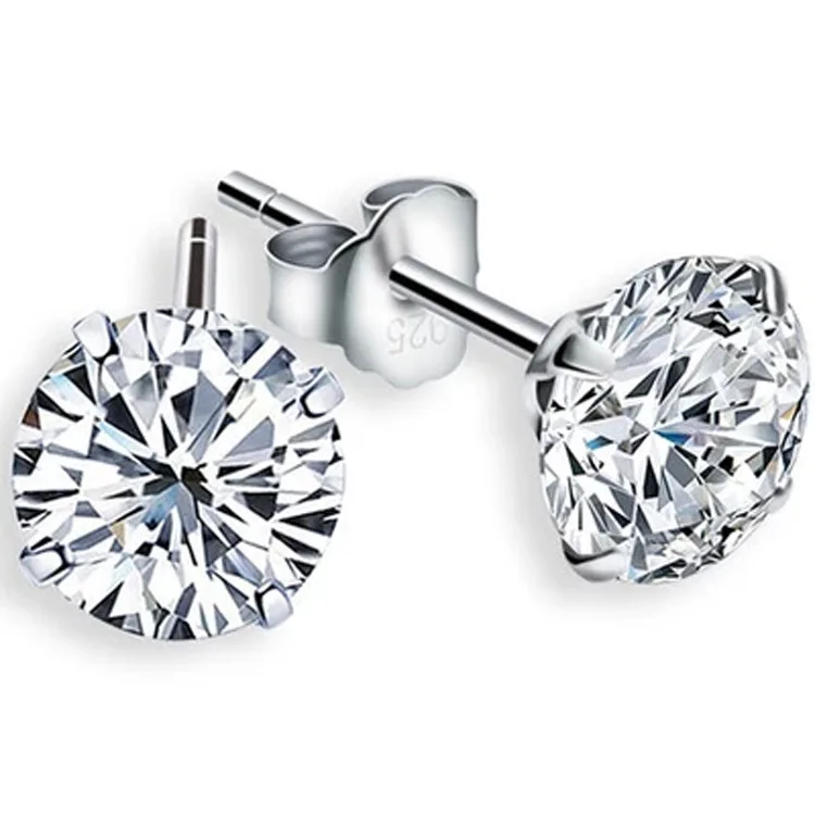 

Tryme 6mm Crystal Earrings 4 Angle Zircon Earring Stub Crystal Zirconia Earrings, N/a