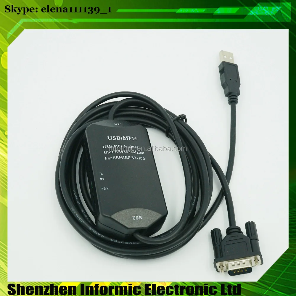 Programming Cable for USB-MPI Siemens S7-300//400 Adapter RS485 Isolated PLC