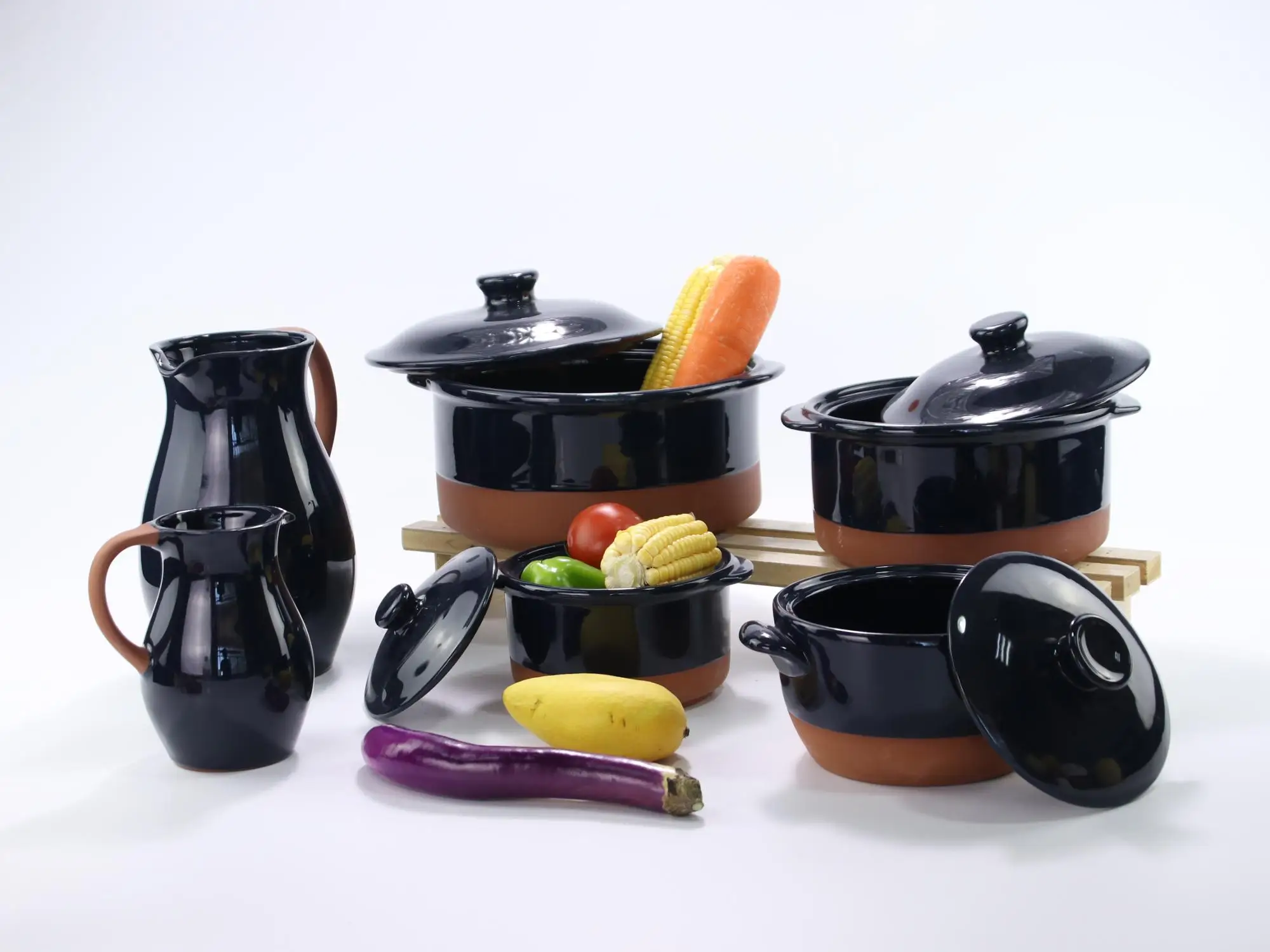 Chinese Terracotta Hot Pot Casserole Set Nonstick Clay Pots For Cooking