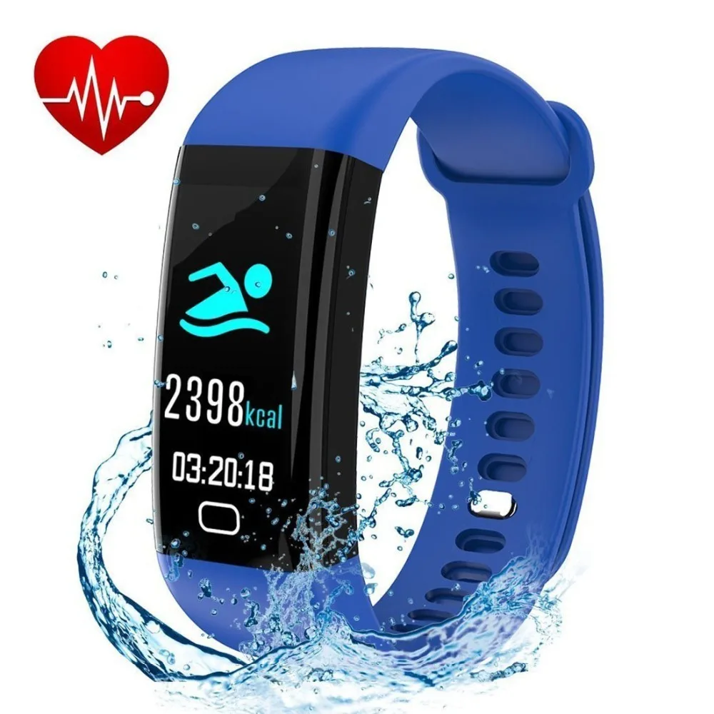 

F07 IP68 Color Screen Blood Pressure/Heart Rate Monitor Smart Bracelet Watch