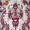100 Polyester Burn Out Print Fabric Roll Wholesale Classic Arabic Muslim 3D Floral Printed Burnout Velvet Fabric