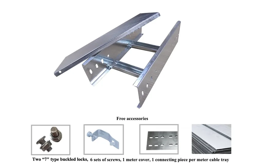 Outdoor Stainless Steel Cable Tray Ladders Sizes With Accessories