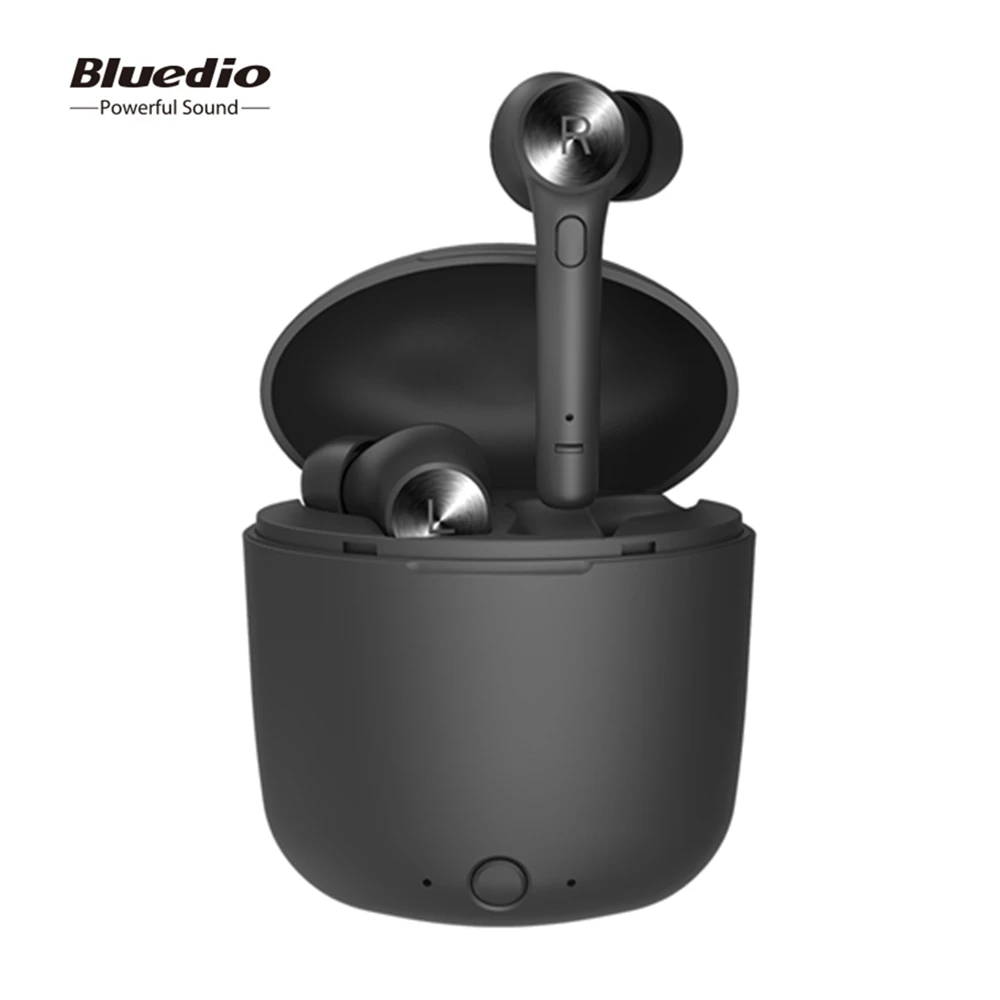 

Bluedio Hi 2019 new stereo sport earbuds headset with charging box built-in microphone wireless bt earphone for phone