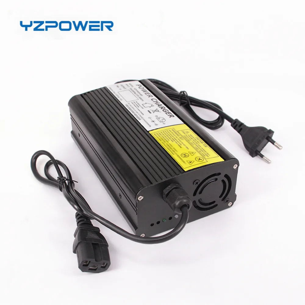 

YZPOWER 29.4V 10A 7S Lithium battery charger for 24V battery pack, Black battery charger