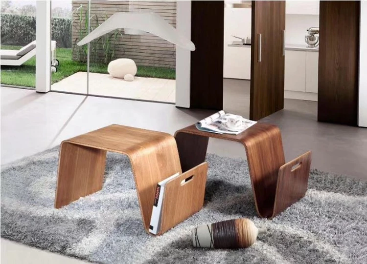 Simple design bent wood coffee shop tea table for living room