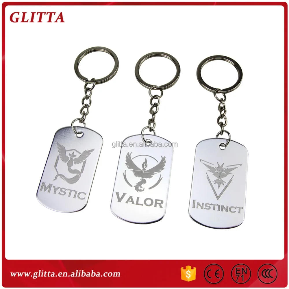 New Pokemon Go Bar Keychain Pokemon Team Valor Instinct Mystic Logo