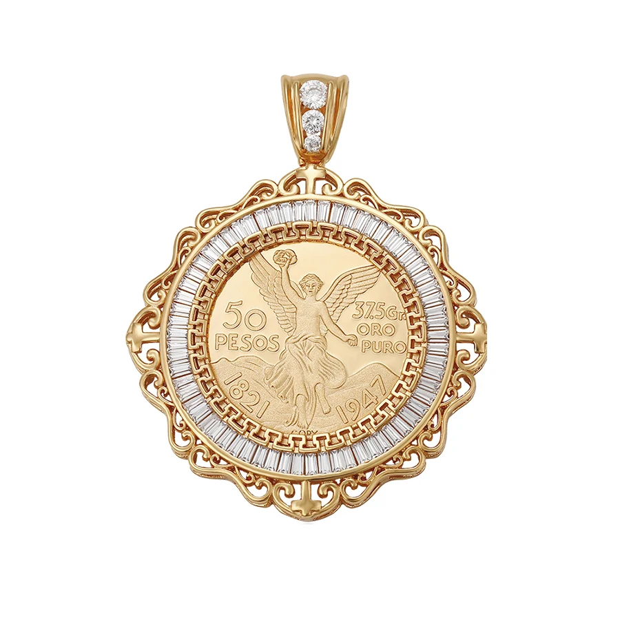 

33070 Xuping Jewelry Mexico Peso Style Pendant With 18K gold plated, White