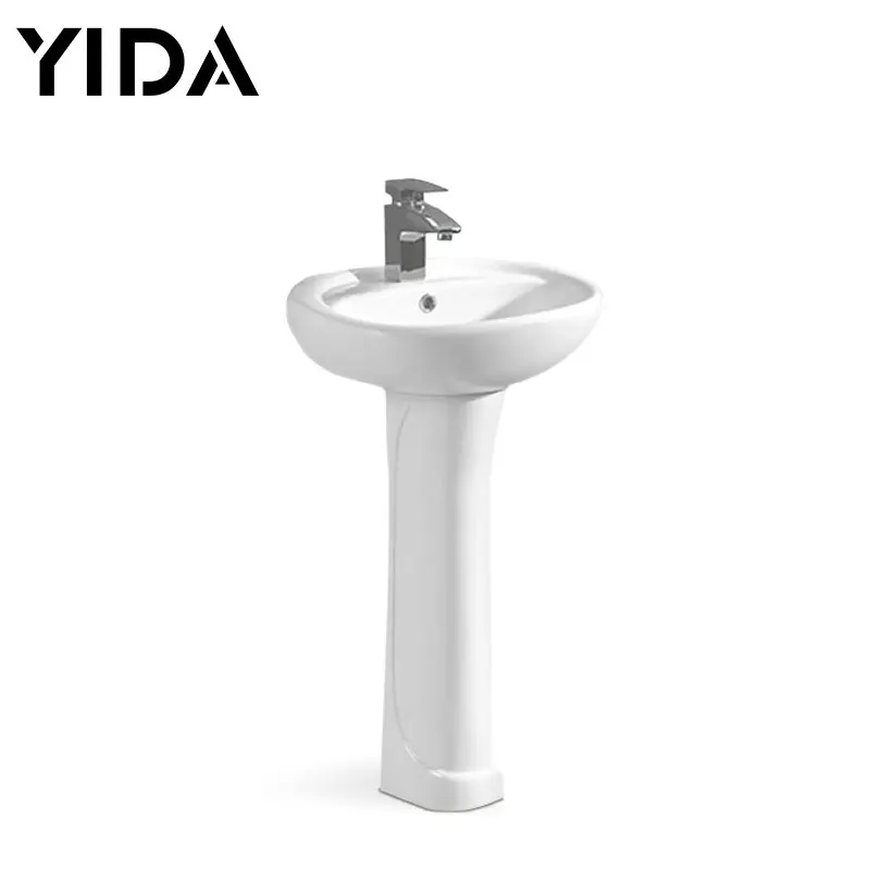 American cheap small modern sink ceramic water closet with pedestal basin