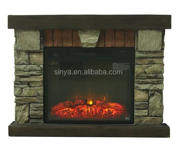 2019 High Quality Luxury Magnesia Polystone Electric Fireplace