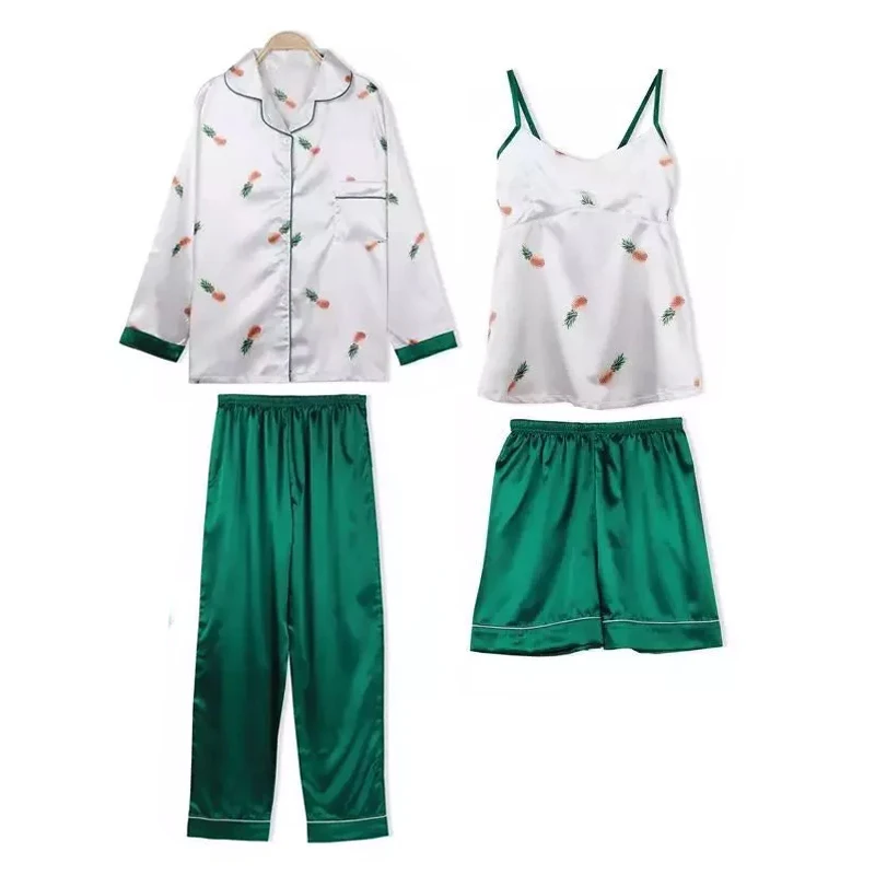 

Best seller silk pajamas set for women smart casual ladies stain pajamas soft and comfortable