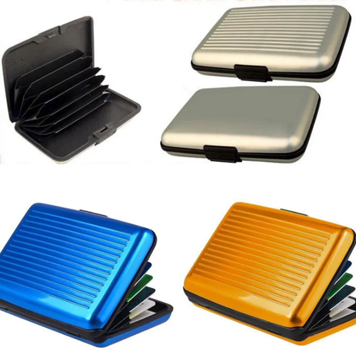 

Aluminum plastic Bankcard Blocking Hard Case Wallet Credit Card Anti-RFID Scanning Protect Holder Card Case, Many colors