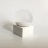 Your own custom made 45mm diameter mini glass snow globe, white base snow globe