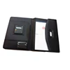 Free sample simple leather notepad holder with calculator