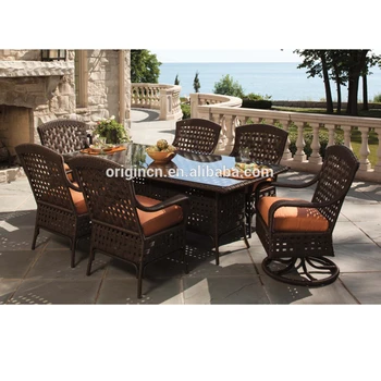 6 Seater Swivel Designed Outdoor Dining Set With Wide Rattan 6 Seater Swivel Designed Outdoor Dining