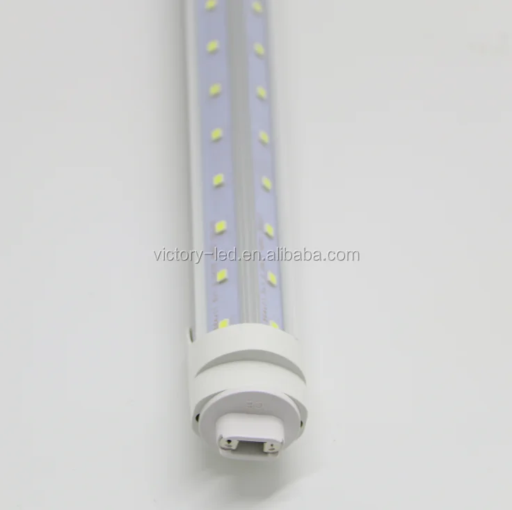 4ft led Tube Light Fixture 36w 1.2m Cool White T8 led Double Row V Shape R17D HO lamp Clear Cover White Color 6500k Fluorescent