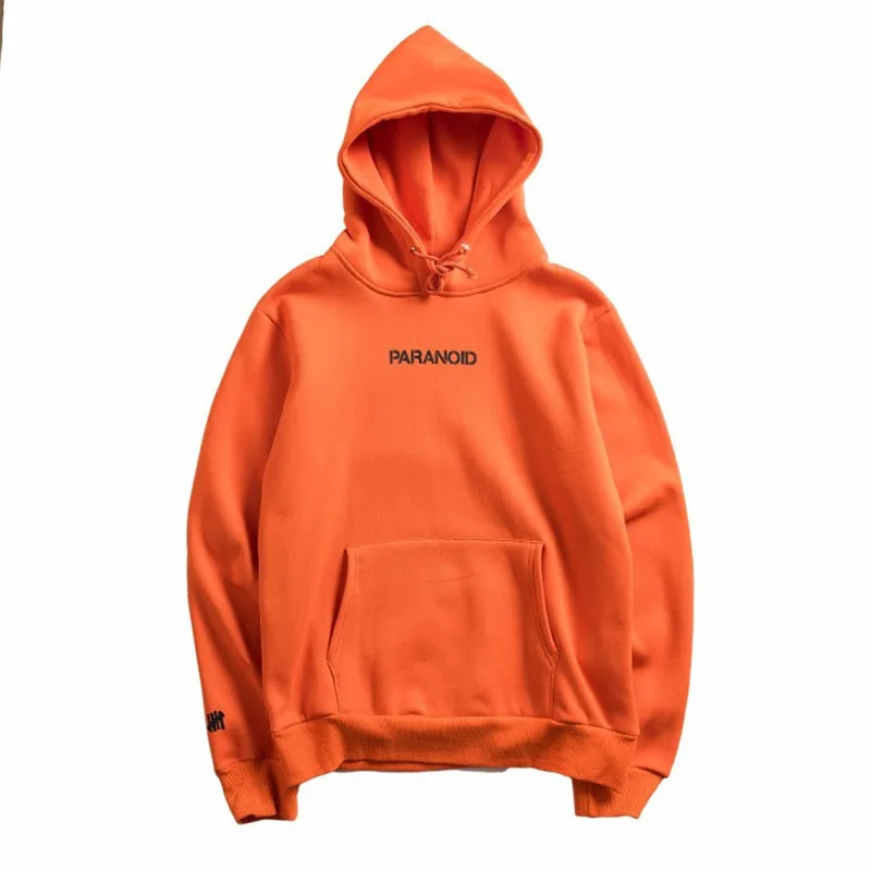 Fashion Streetwear Solid Color Hip Hop Man Pullover Sweatshirt Custom Printed Hoodie