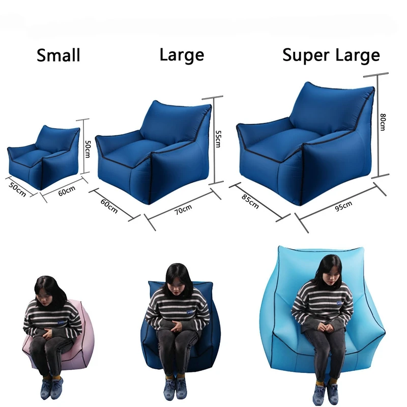 

Portable fast folding inflatable air outdoor lounge chair/sofa for traveling camping, Black;sky blue;dark blue;purple;green;coffee grass green;orange&custom