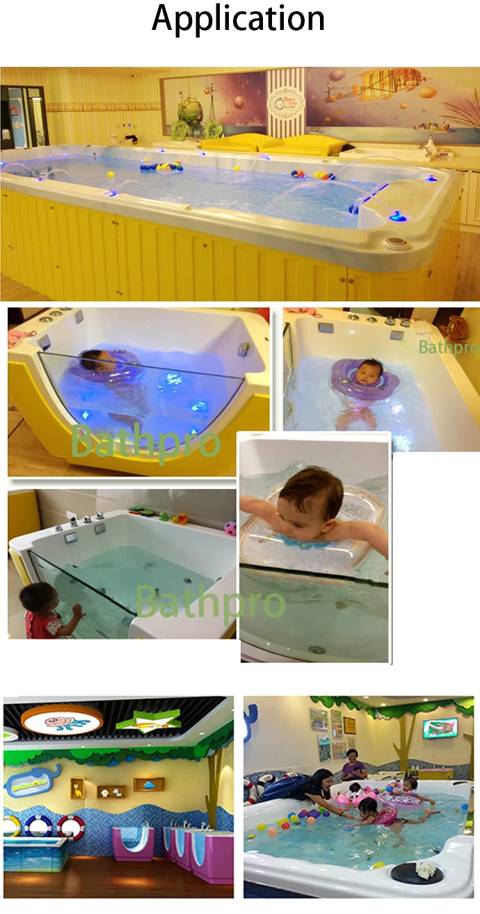 CE Approval Large Size Deep Acrylic Baby Spa Pool Baby Bath Tub Bathtub with Heater