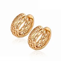 

29657 Xuping Fashion 18K Gold Plated Earrings Elegant popular Huggies earrings With Glass