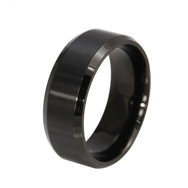 

4color New Arrival 8MM Wholesale 316L Blank Ring For Inlay Jewelry, Silver;gold;black