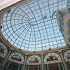 steel structure and space frame dome house with glass skylight