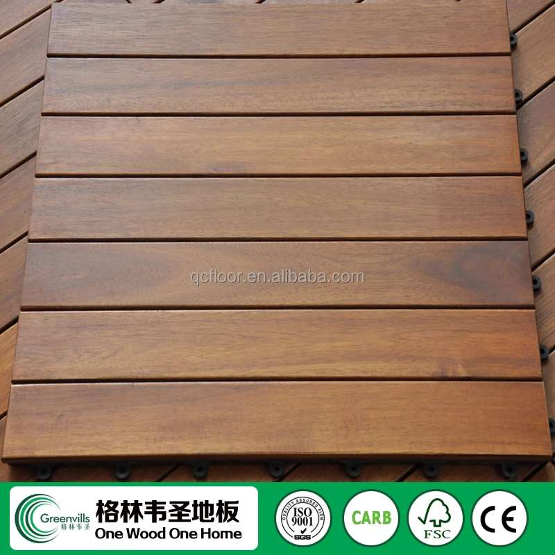 Outdoor Oiled Acacia Interlocking Removable Floor Diy Tiles Buy