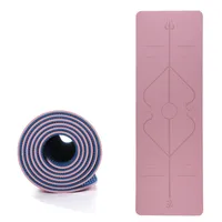 

New Product Printed Anti-slip Eco Friendly Fitness Double Layer TPE Yoga Mat